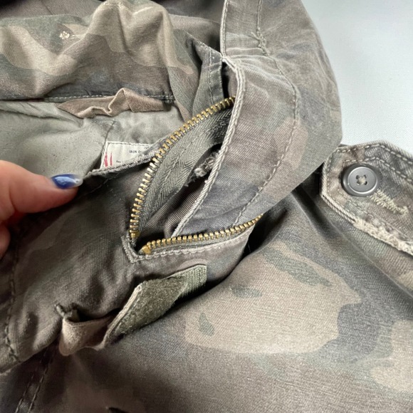 Iron Industries Camo Jacket Hooded Military Style Utility Coat XL Distressed - Picture 7 of 10